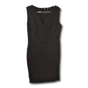 VF Fashion Black Little Black Dress with Zipper Neck Sleeveless Size: XXL